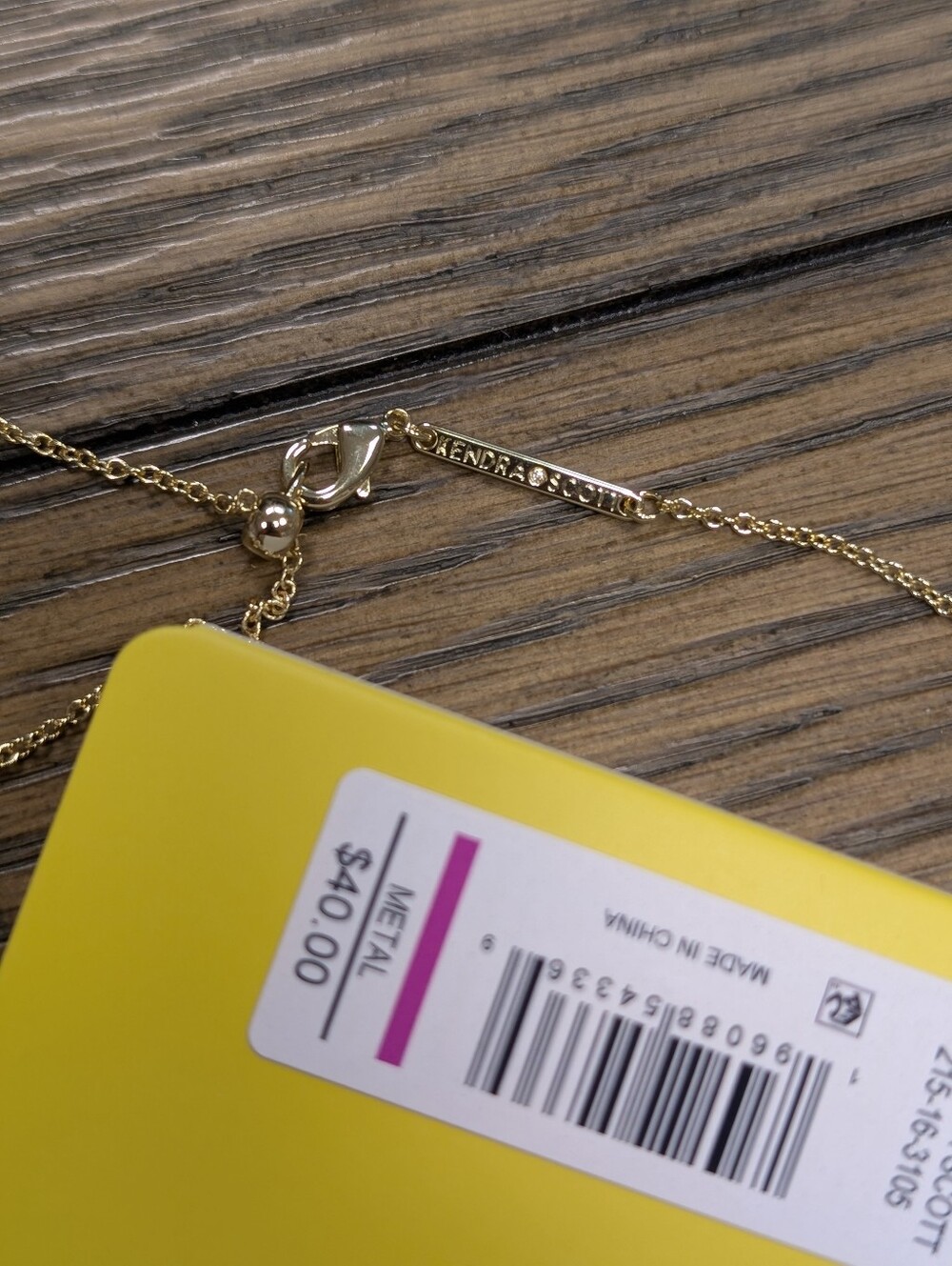 Kendra Scott Jaime Strand Necklace Gold Tone NWT - Picture 2 of 8